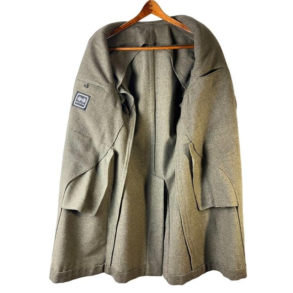 BATTISTONI, Roma 100% Italian Merino Wool Trench Coat, Men's Size Large - Picture 8 of 16